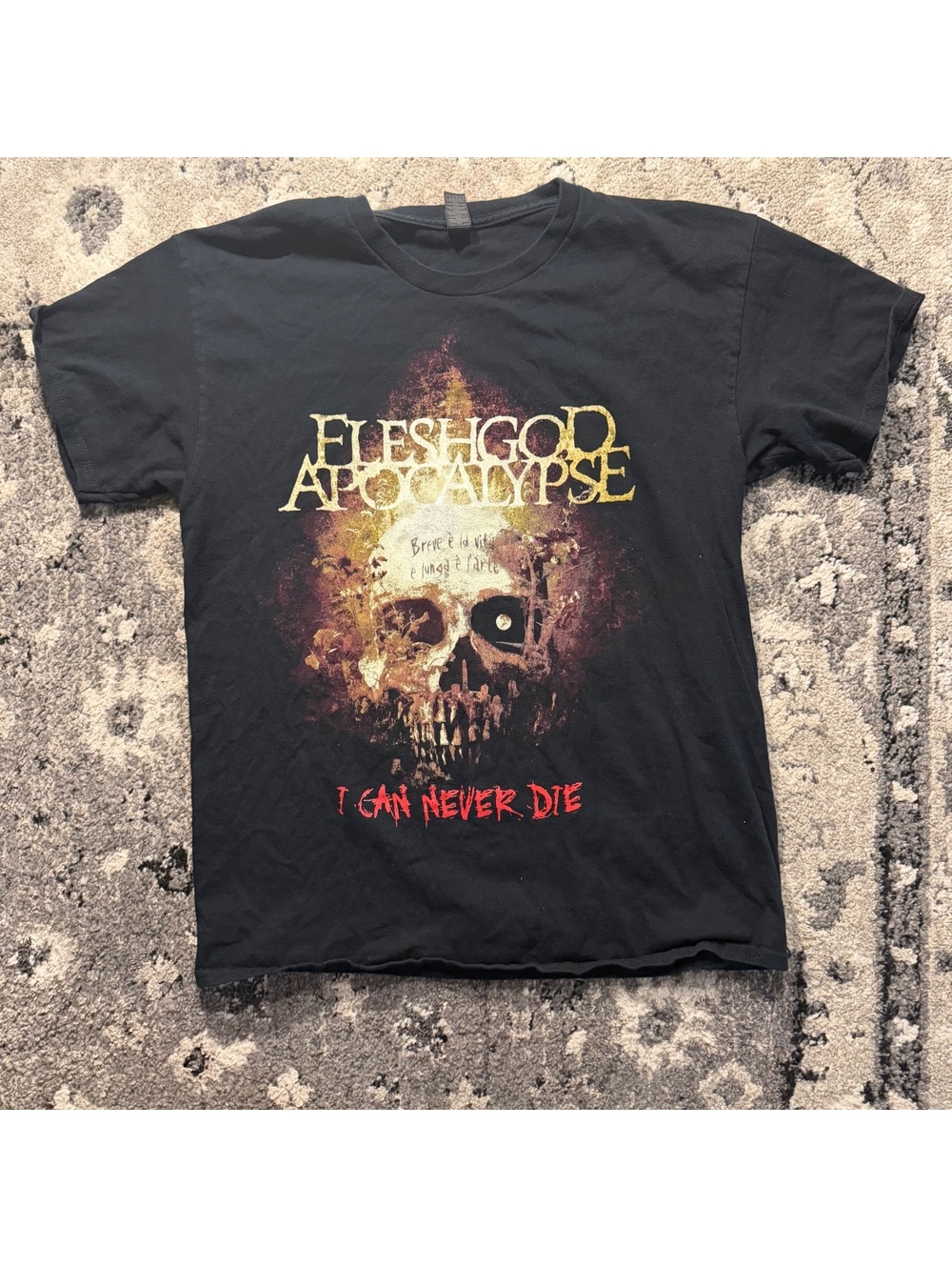 Fleshgod Apocalypse I Can Never Die Black Cotton Band Tshirt